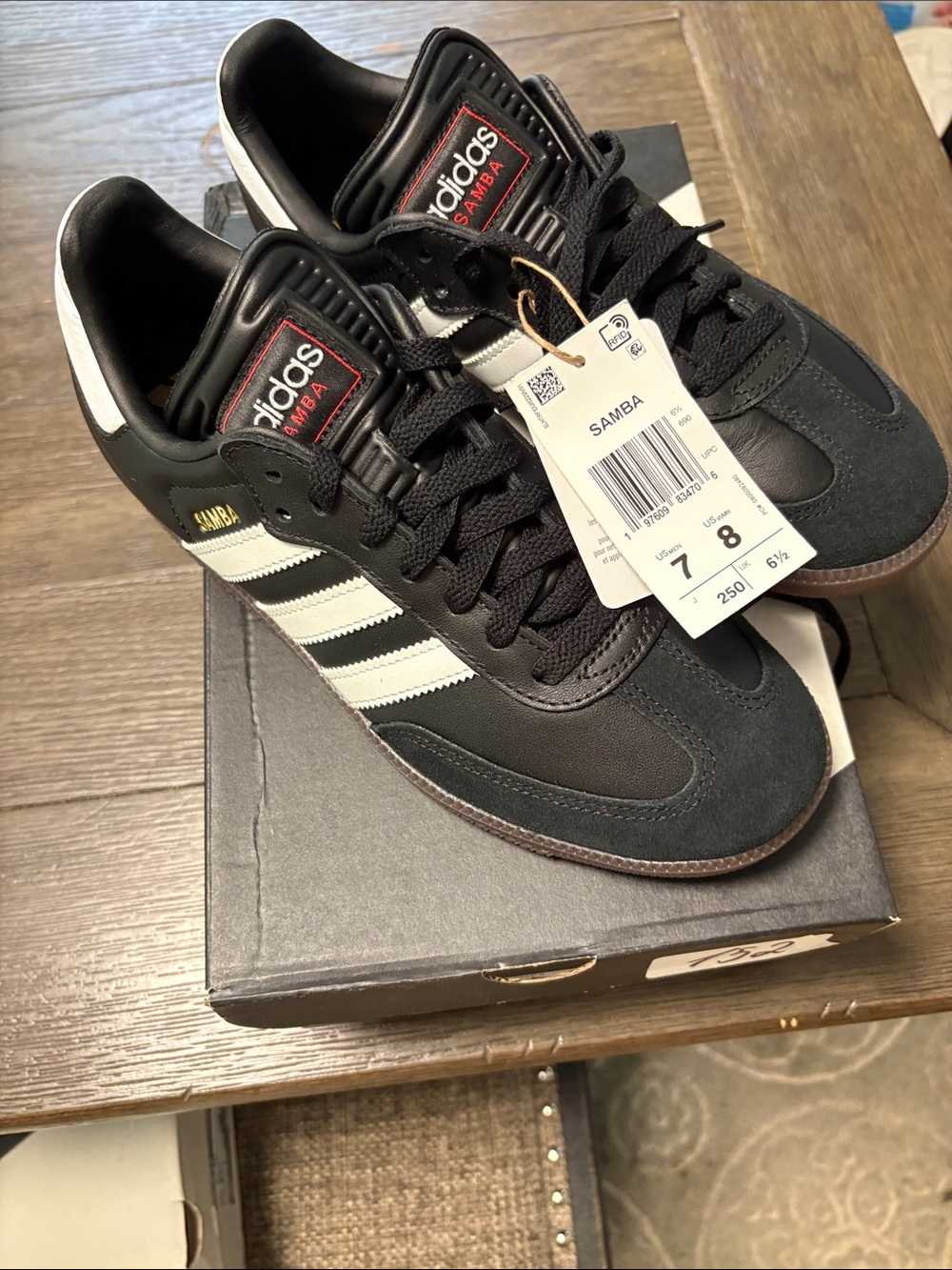 adidas Samba Black with White Stripes Men’s Sneakers